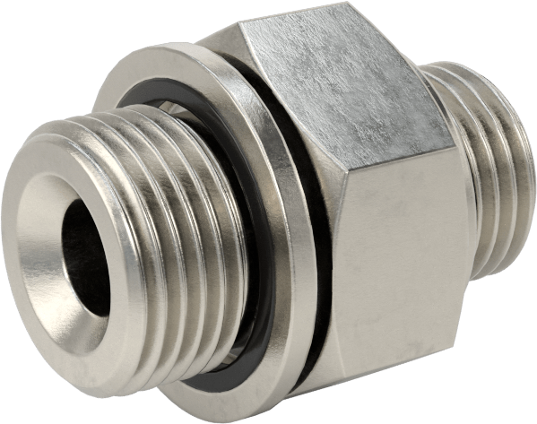 Aşırı Basınçlı 316 Paslanmaz Çelik Dişli Boru Bağlantı Elemanı, Adaptör, 9/16"-18 UN/UNF Erkek x 3/8 BSPP Erkek