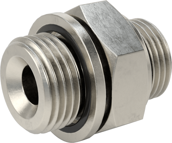 Aşırı Basınçlı 316 Paslanmaz Çelik Dişli Boru Bağlantı Elemanı, Adaptör, 3/4"-16 UN/UNF Erkek x 1/2 BSPP Erkek