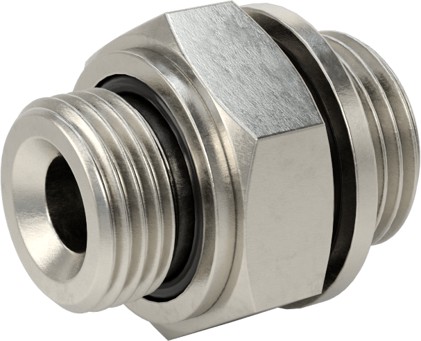 Aşırı Basınçlı 316 Paslanmaz Çelik Dişli Boru Bağlantı Elemanı, Adaptör, 3/4"-16 UN/UNF Erkek x 1/2 BSPP Erkek