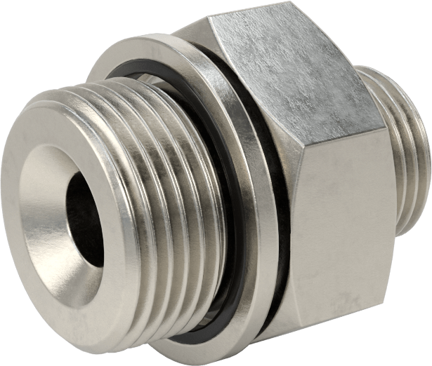Aşırı Basınçlı 316 Paslanmaz Çelik Dişli Boru Bağlantı Elemanı, Adaptör, 3/4"-16 UN/UNF Erkek x 3/4 BSPP Erkek