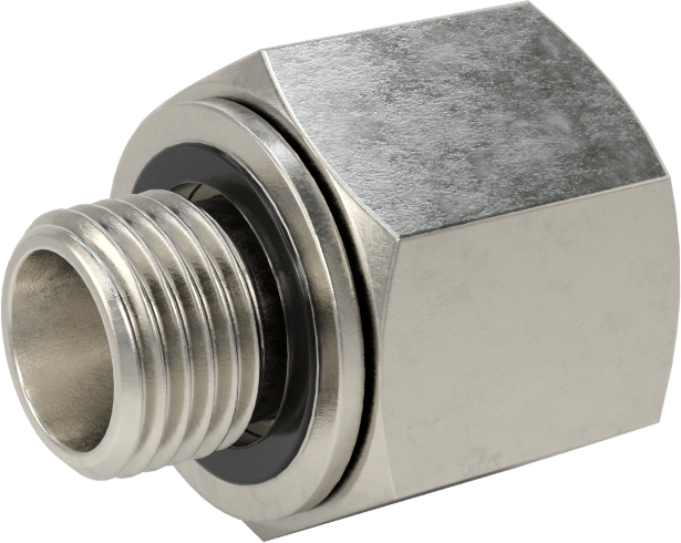 Aşırı Basınçlı 316 Paslanmaz Çelik Dişli Boru Bağlantı Elemanı, Adaptör, 1/8 NPT Dişi, M10 x 1 mm Erkek Diş