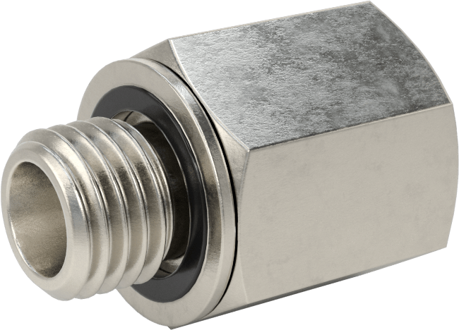 Aşırı Basınçlı 316 Paslanmaz Çelik Dişli Boru Bağlantı Elemanı, Adaptör, 1/4 NPT Dişi, M12 x 1,5 mm Dişi Diş