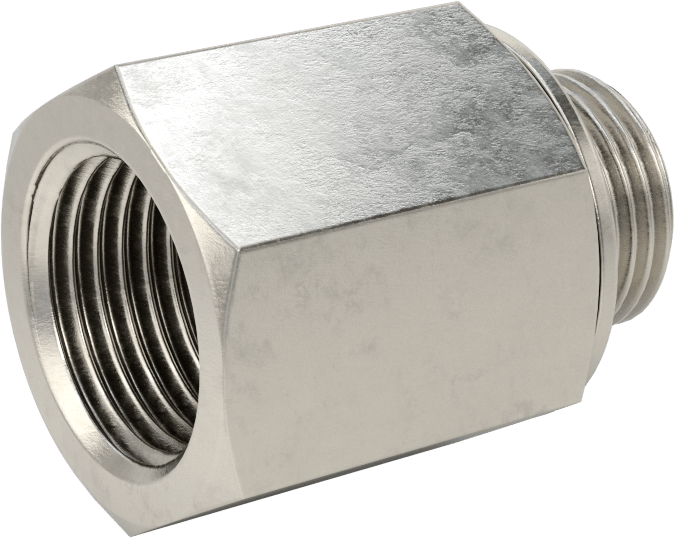 Aşırı Basınçlı 316 Paslanmaz Çelik Dişli Boru Bağlantı Elemanı, Adaptör, 1/2 NPT Dişi, M18 x 1,5 mm Diş Erkek