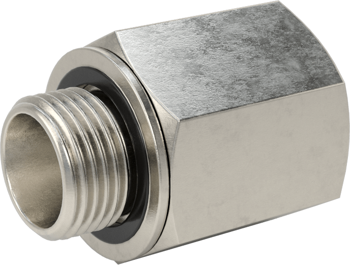 Aşırı Basınçlı 316 Paslanmaz Çelik Dişli Boru Bağlantı Elemanı, Adaptör, 1/2 NPT Dişi, M18 x 1,5 mm Diş Erkek