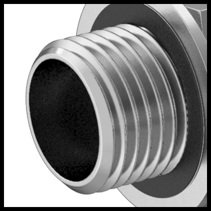 Metric and BSPP Male Threads with Gasket