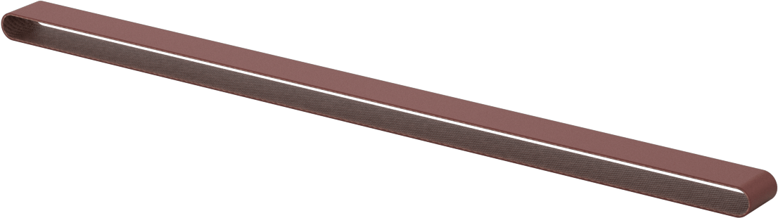 Tek Tip Yüzeyli Zımpara Bandı, Parlak Yüzey için, 600 Kum, 1/2“ Genişlik x 18” Uzunluk