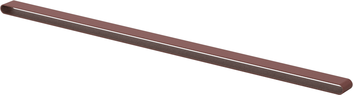 Tek Tip Yüzeyli Zımpara Bandı, Parlak Yüzey için, 600 Kum, 1/2“ Genişlik x 24” Uzunluk