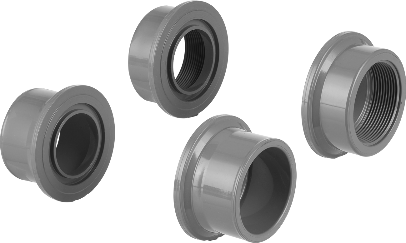 4-5/16" Dış Çaplı CPVC Birleştirme Bağlantı Parçaları, 2 NPT&Sckt Bağlantısı