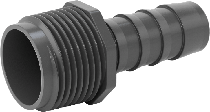 Su için Yüksek Basınçlı Plastik Boru Bağlantı Elemanı, Redüksiyon Adaptörü, 1/2 Dikenli x 3/4 NPT Erkek