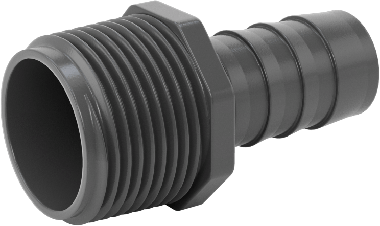 Su için Yüksek Basınçlı Plastik Boru Bağlantı Elemanı, Redüksiyon Adaptörü, 3/4 Dişli x 1 NPT Erkek
