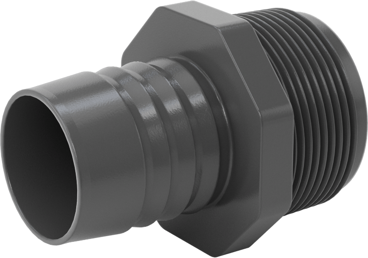 Su için Yüksek Basınçlı Plastik Boru Bağlantı Elemanı, Redüksiyon Adaptörü, 1-1/4 Dikenli x 1-1/2 NPT Erkek