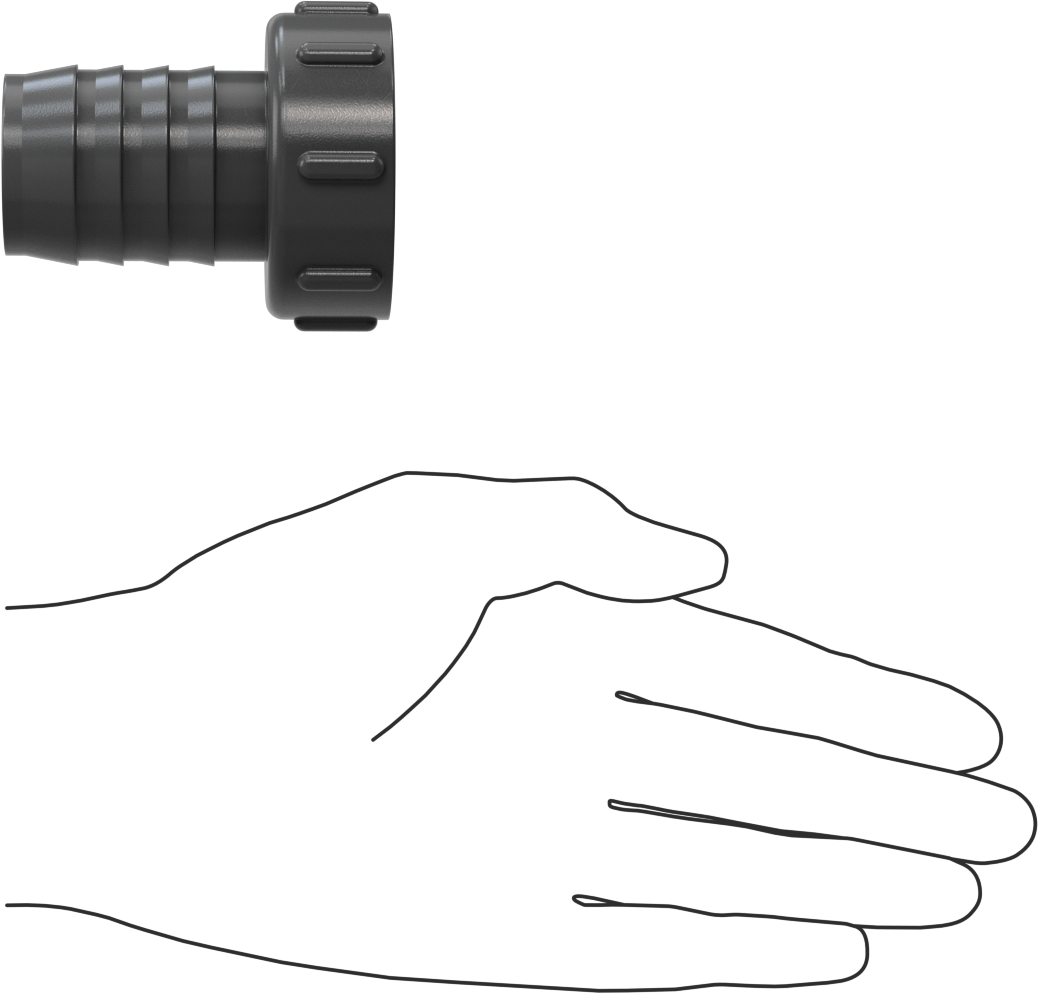 Su için Yüksek Basınçlı Plastik Boru Bağlantı Elemanı, Düz Adaptör, 1-1/4 Dikenli Erkek x 1-1/4 NPT Dişi