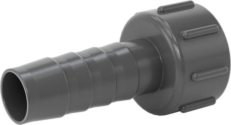 Su için Yüksek Basınçlı Plastik Boru Bağlantı Elemanı, Düz Adaptör, 1/2 Dikenli Erkek x 1/2 NPT Dişi