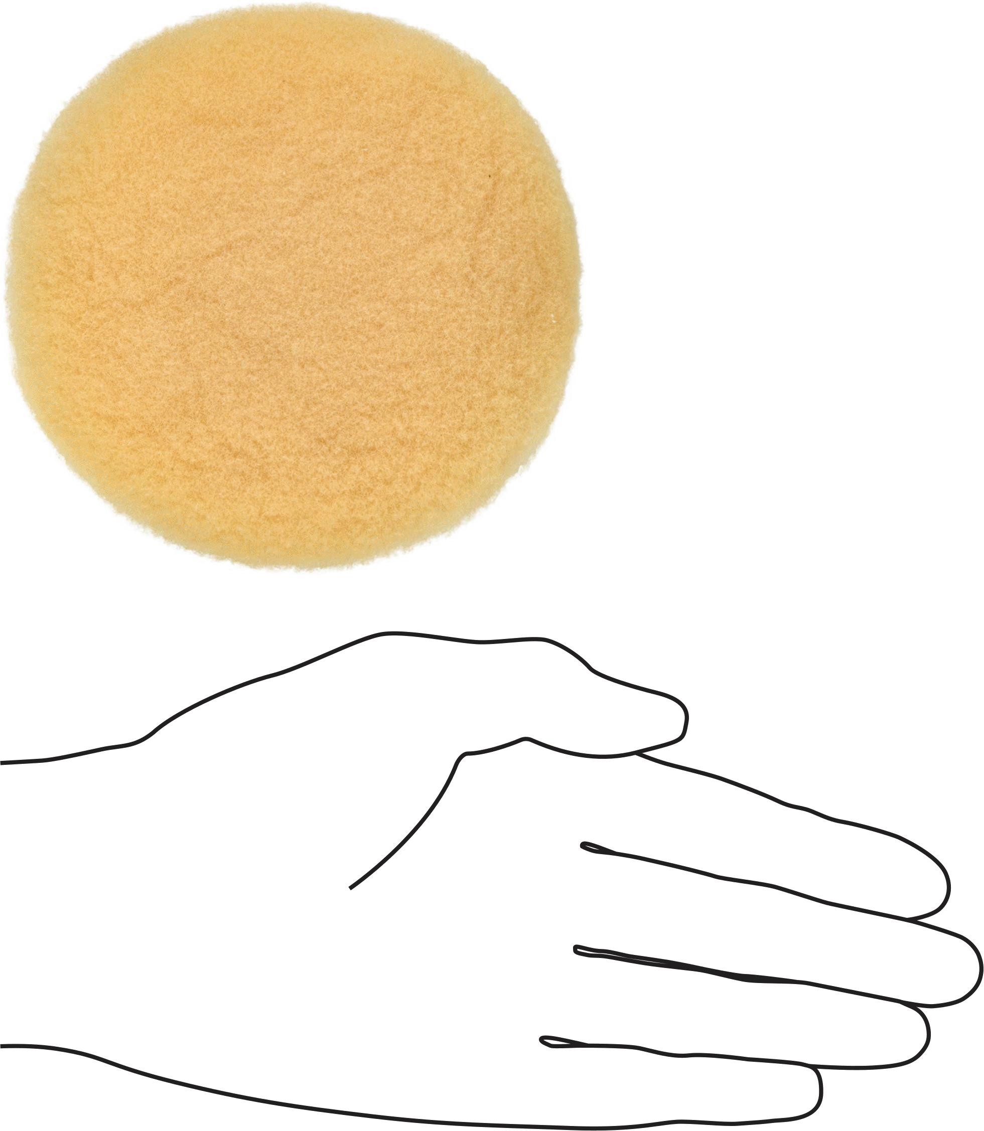 Kuzu Yünü Parlatma Bonneti, İpli Montajlı, 4-1/2" Çap