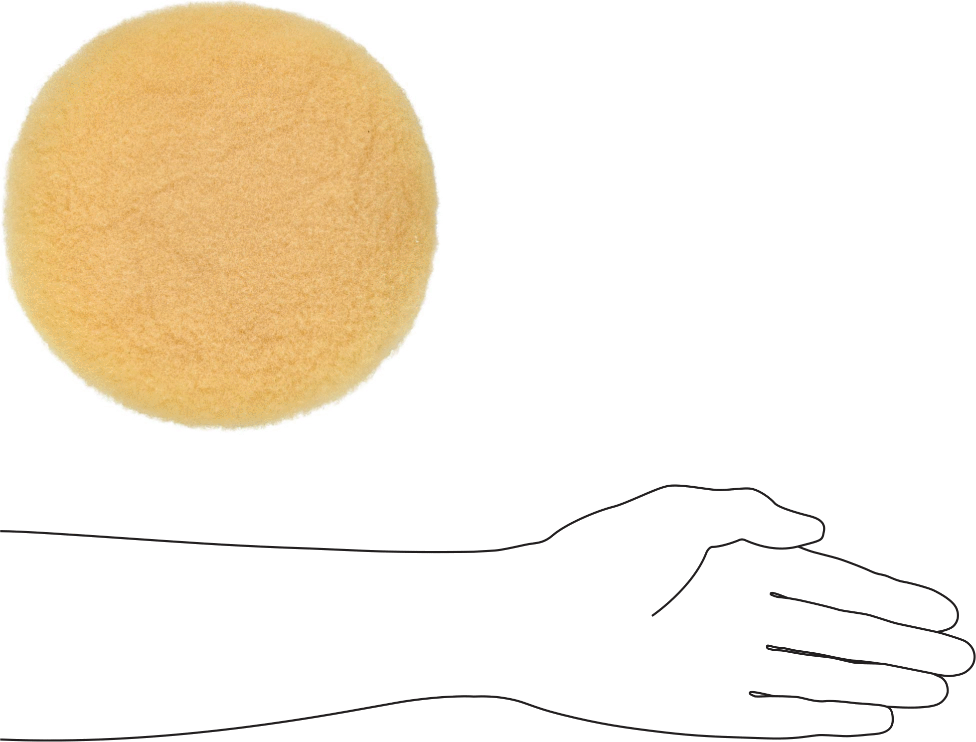 Kuzu Yünü Parlatma Bonneti, İpli Montajlı, 7-1/2" Çap