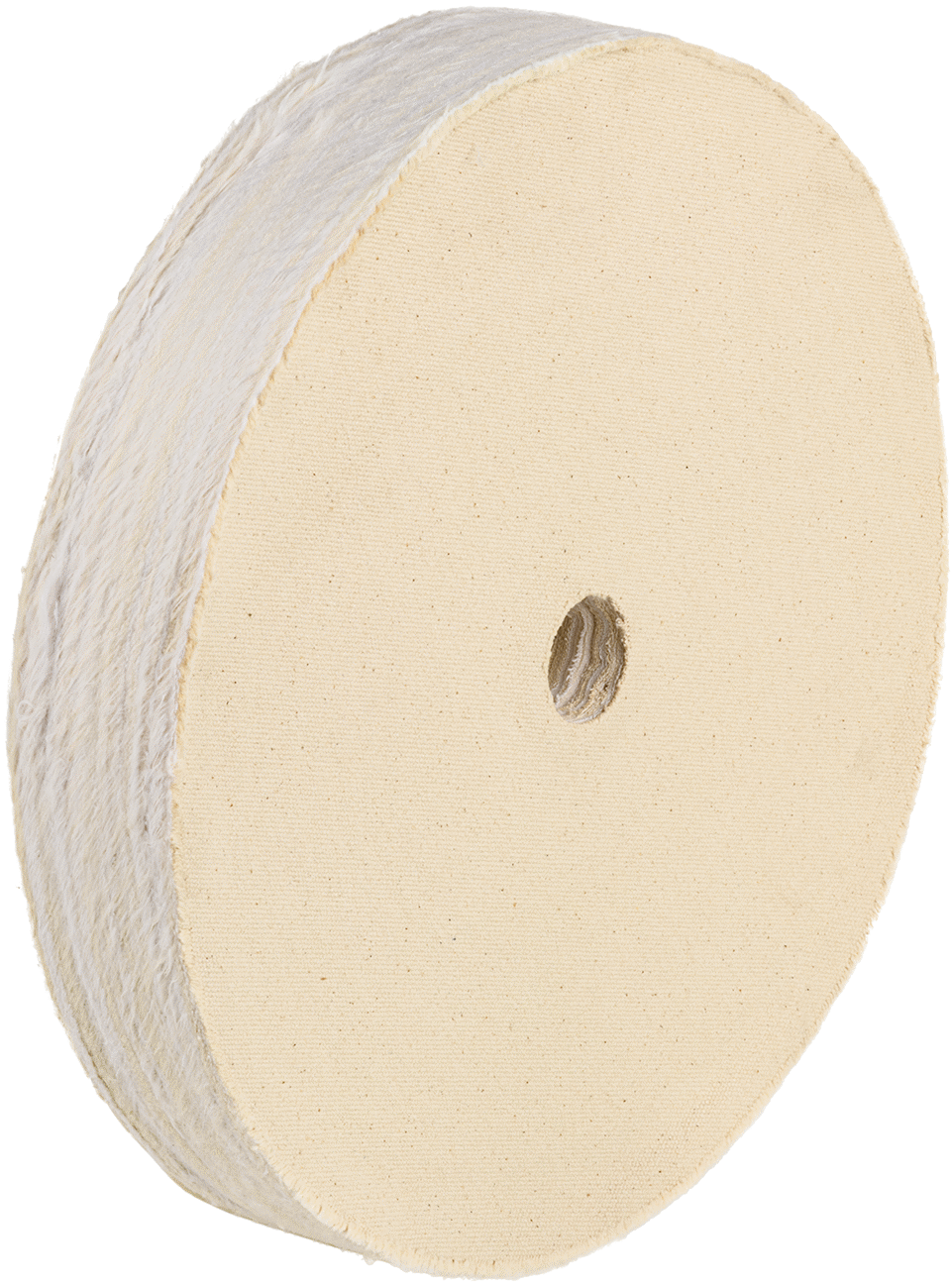 Kavisli Yüzeyler için Agresif Parlatma Tekerleği, 6“ Çap x 1” Kalınlık, 5/8" Mil Deliği