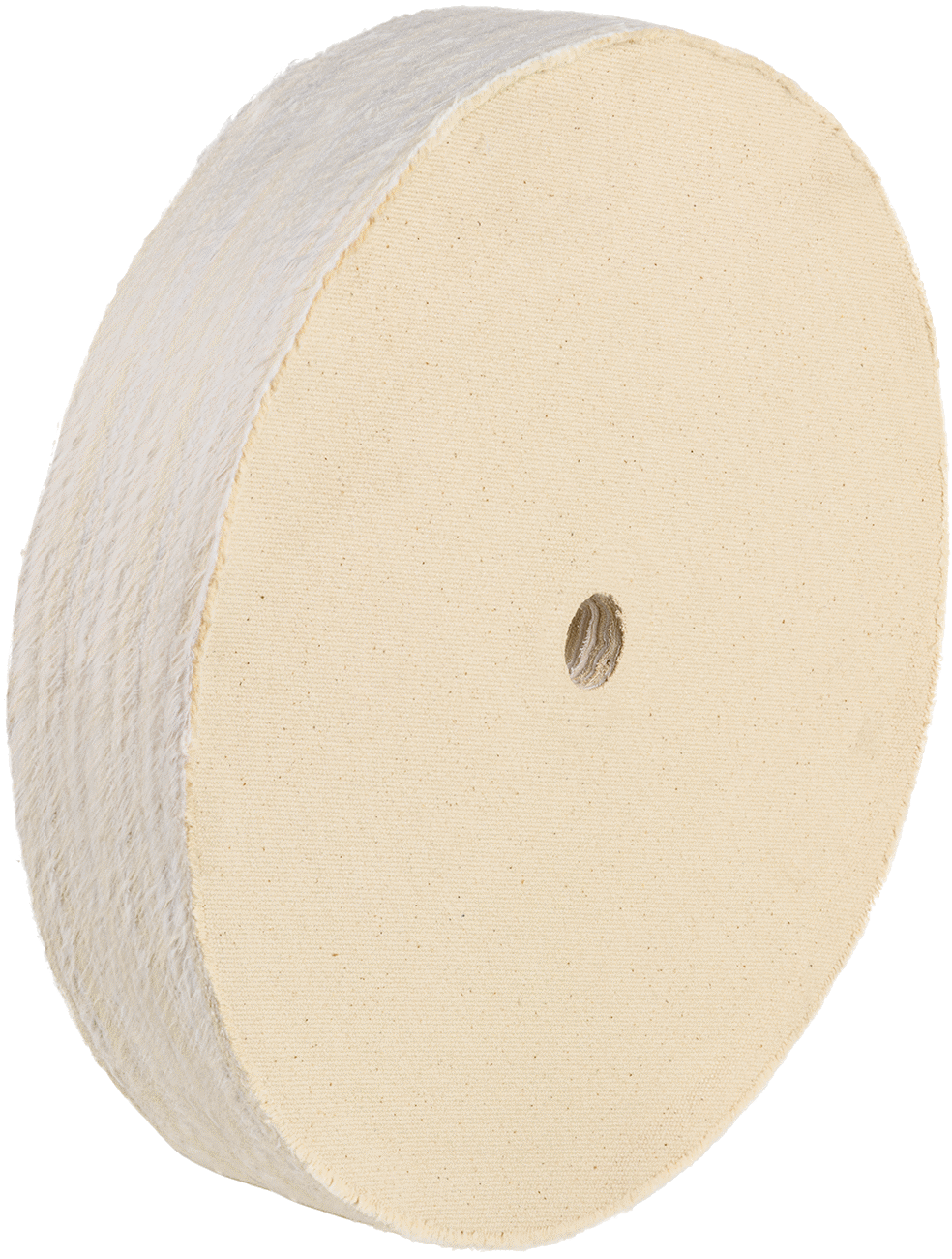 Kavisli Yüzeyler için Agresif Parlatma Tekerleği, 8“ Çap x 2” Kalınlık, 1/2" Mil Deliği
