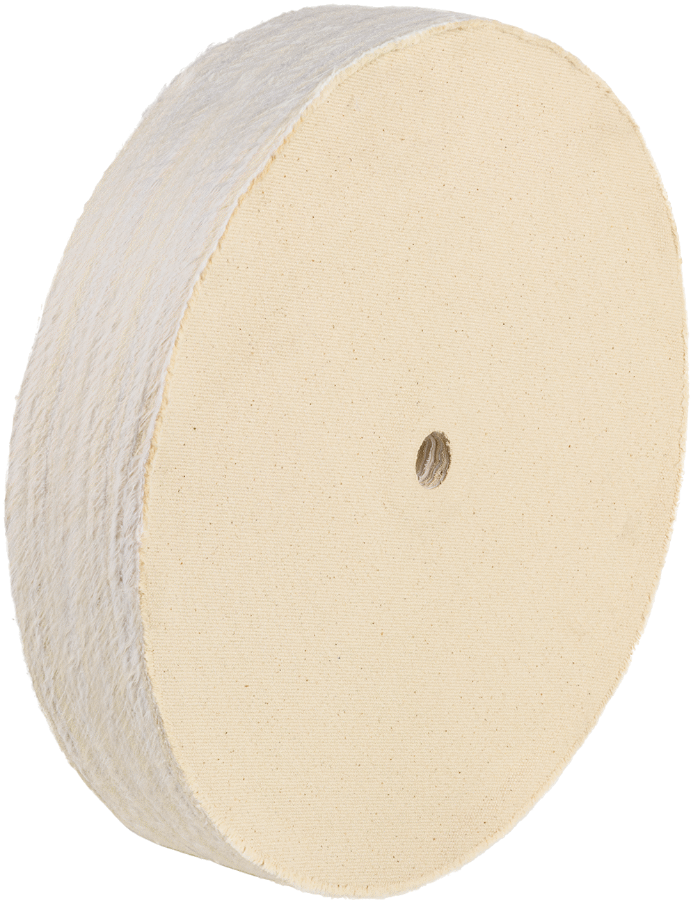 Kavisli Yüzeyler için Agresif Parlatma Tekerleği, 10“ Çap x 2” Kalınlık, 5/8" Mil Deliği