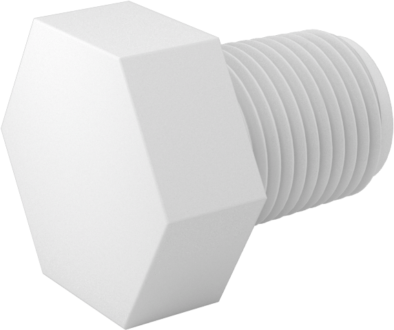 Dış Altıgen Tahrikli Naylon Tapa, 1/8 NPT Erkek