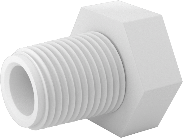 Dış Altıgen Tahrikli Naylon Tapa, 1/8 NPT Erkek