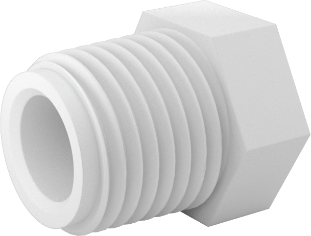 Dış Altıgen Tahrikli Naylon Tapa, 1/4 NPT Erkek
