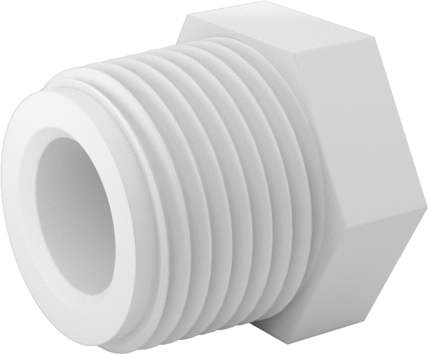 Dış Altıgen Tahrikli Naylon Tapa, 3/8 NPT Erkek