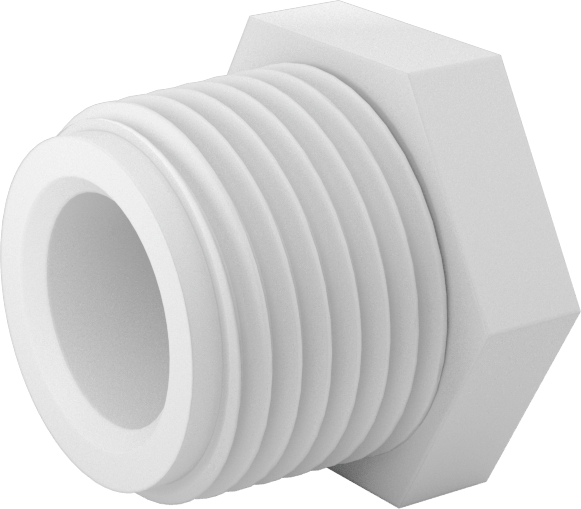 Dış Altıgen Tahrikli Naylon Tapa, 1/2 NPT Erkek