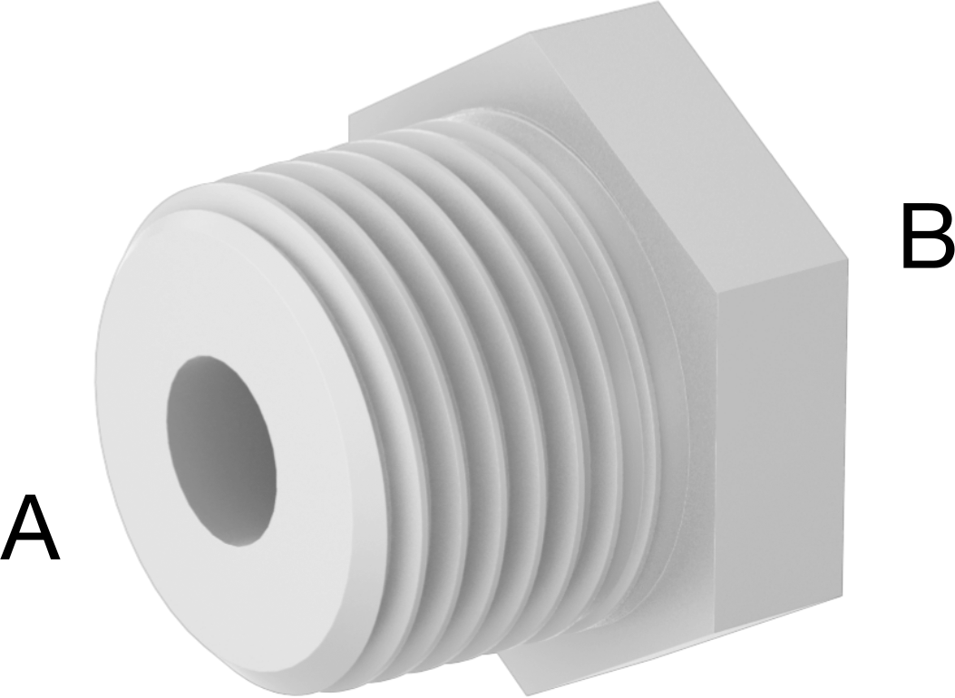 Benzin için Plastik Boru Bağlantı Parçaları, Burç Adaptörü, 1/2 NPT Erkek x 1/4 NPT Dişi