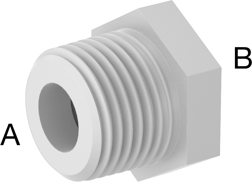 Benzin için Plastik Boru Bağlantı Parçaları, Burç Adaptörü, 1/2 NPT Erkek x 3/8 NPT Dişi