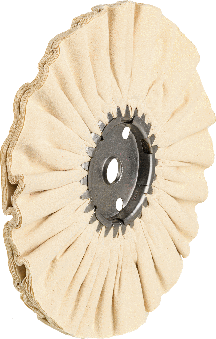 Soğuk Kalma Özelliğine Sahip Uzun Ömürlü Parlatma Tekerleği, 10“ Çap x 1/4” Kalınlık, 7/8" Mil Deliği