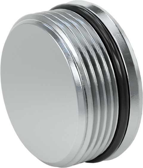 Altıgen Tahrikli Aşırı Basınçlı Çelik Tapa, ve Buna-N Kauçuk Conta, 1-5/8"-12 UN/UNF Diş