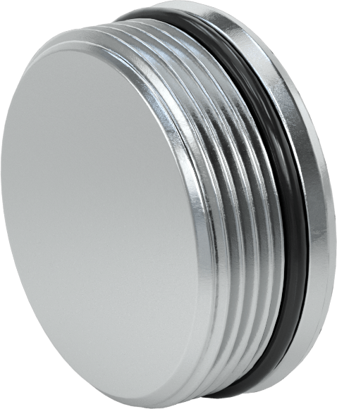 Altıgen Tahrikli Aşırı Basınçlı Çelik Tapa, ve Buna-N Kauçuk Conta, 1-7/8"-12 UN/UNF Diş