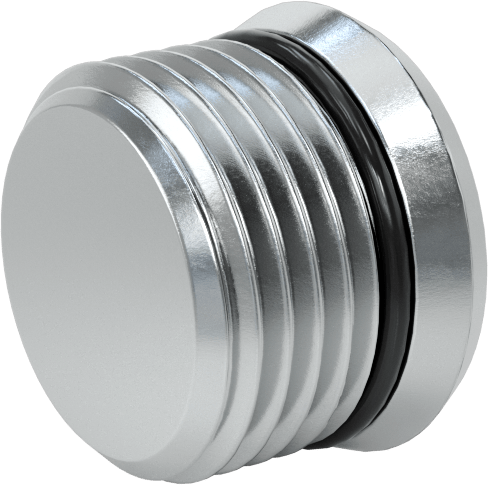 Altıgen Tahrikli Aşırı Basınçlı Çelik Tapa, Floroelastomer Kauçuk Conta, 3/4"-16 UN/UNF Diş