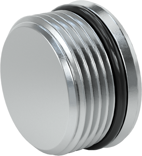 Altıgen Tahrikli Aşırı Basınçlı Çelik Tapa, Floroelastomer Kauçuk Conta, 1-5/16"-12 UNF Diş