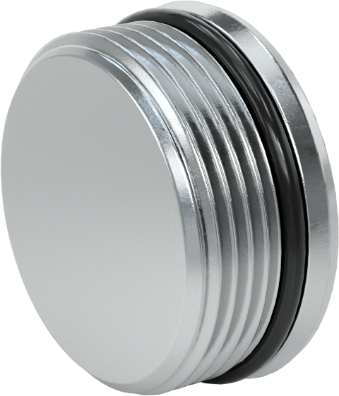 Altıgen Tahrikli Aşırı Basınçlı Çelik Tapa, Floroelastomer Kauçuk Conta, 1-5/8"-12 UNF Diş