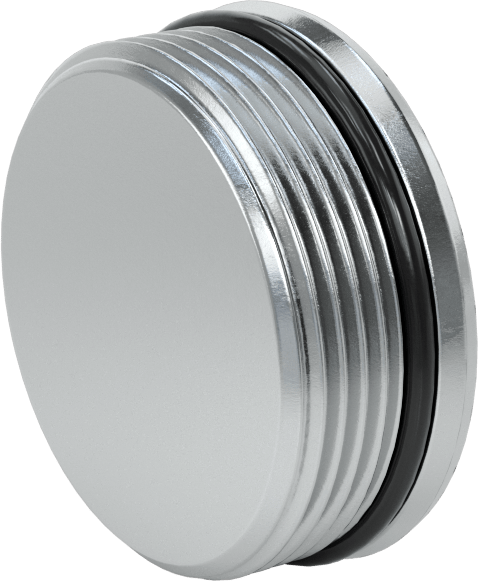 Altıgen Tahrikli Aşırı Basınçlı Çelik Tapa, Floroelastomer Kauçuk Conta, 1-7/8"-12 UNF Diş