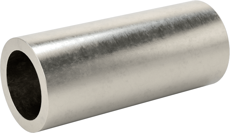 Standart Cidarlı Dişsiz Paslanmaz Çelik Boru, Kaynaklı, 316/316L Paslanmaz Çelik, 1/2 Boru Boyutu, 2" Uzunluk