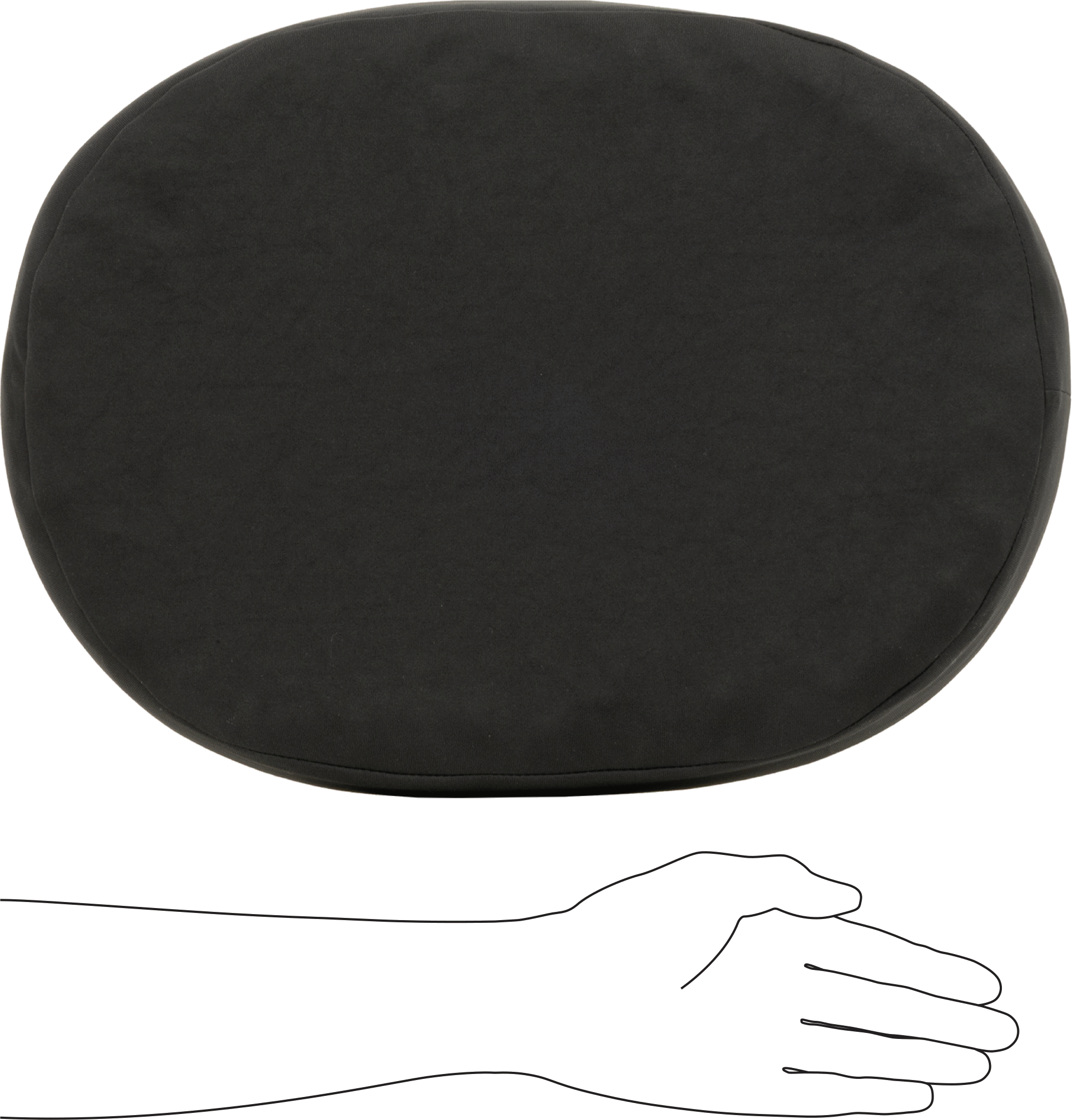Koltuk Minderi, Donut, Köpük Dolgu, 17“ Genişlik x 13” Derinlik x 3-1/2" Kalınlık
