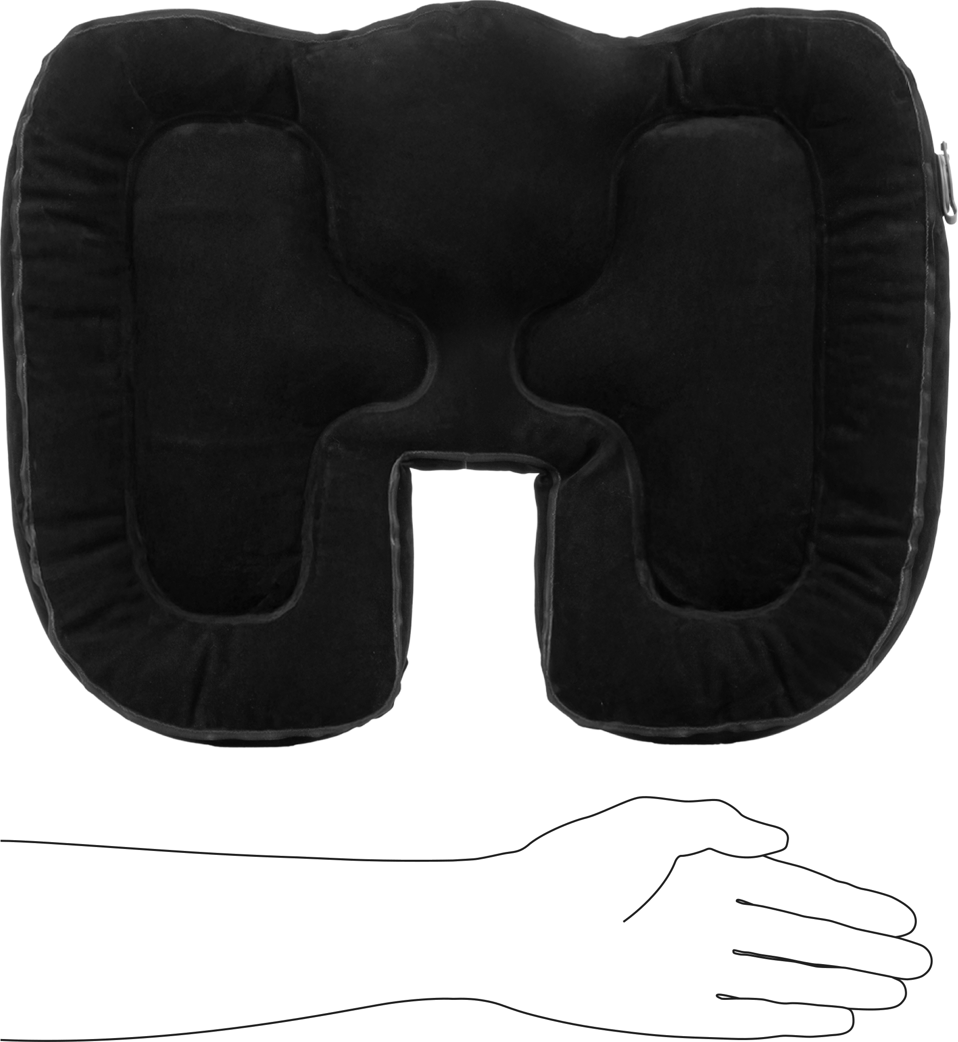 Koltuk Minderi, U-Şekli, Şişirilebilir, 17“ Genişlik x 13-1/2” Derinlik x 2-1/2" Kalınlık