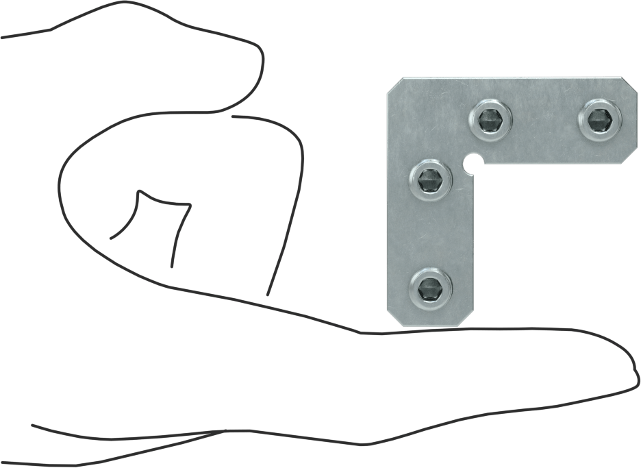T-Yivli Çerçeve Yapısal Braket, Gönye Braketi, 90 Derece, 1,5" için, 30 mm ve 40 mm Yükseklikli Ray