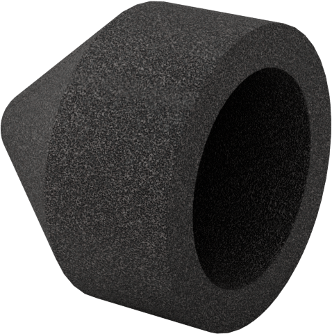 Değiştirilebilir Başlıklı Zımpara Ucu, Pürüzlü Yüzey için, Uç Kapağı, 60 Kum, 1/2" Çap, 11/16" Uzunluk