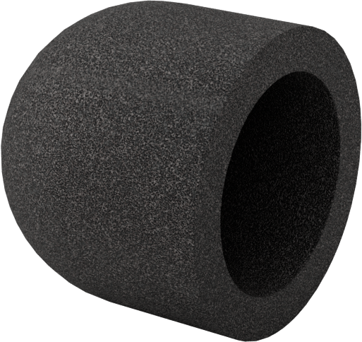 Değiştirilebilir Başlıklı Zımpara Ucu, Pürüzlü Yüzey için, Kavisli Kapak, 60 Kum, 1/2" Çap, 11/16" Uzunluk