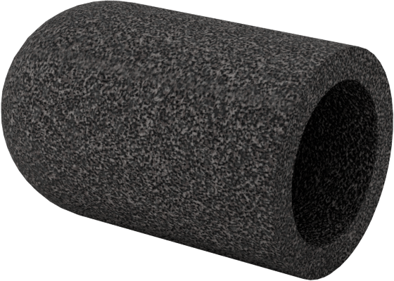 Değiştirilebilir Başlıklı Zımpara Ucu, Pürüzlü Yüzey için, Kavisli Kapak, 80 Kum, 3/16" Çap, 7/16" Uzunluk