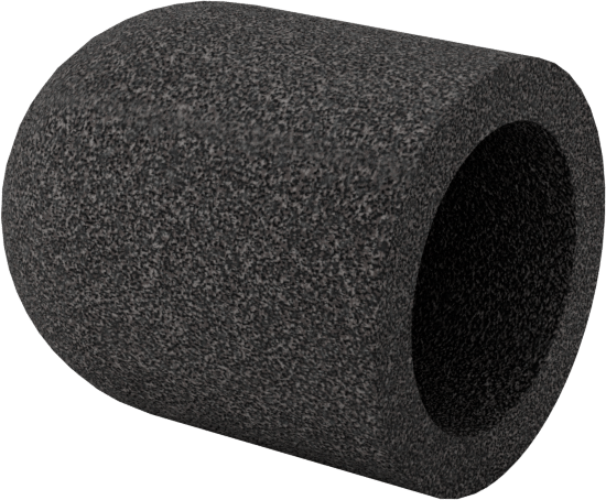 Değiştirilebilir Başlıklı Zımpara Ucu, Pürüzsüz Yüzey, Kavisli Kapak, 150 Kum, 9/32" Çap, 1/2" Uzunluk