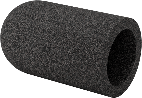 Değiştirilebilir Başlıklı Zımpara Ucu, Pürüzlü Yüzey için, Kavisli Kapak, 80 Kum, 1/4" Çap, 5/8" Uzunluk