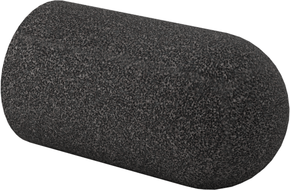 Değiştirilebilir Başlıklı Zımpara Ucu, Pürüzsüz Yüzey için, Kavisli Kapak, 150 Kum, 1/4" Çap, 5/8" Uzunluk
