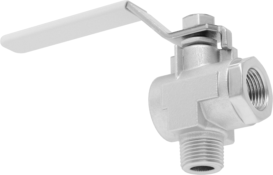 Pirinç Dirsek Açma/Kapama Vanası, Kol Kollu, 3/8 NPT Erkek x 3/8 NPT Dişi