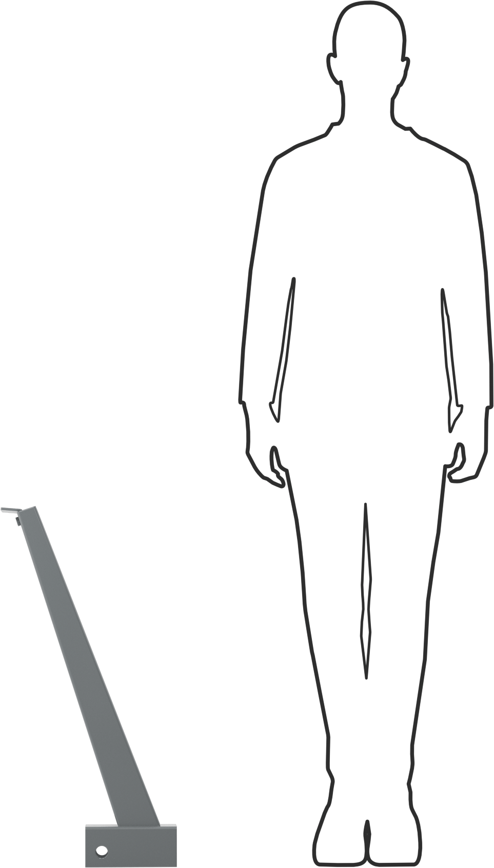Ekstra Ağır Hizmet Boru Rafı, Çıkarılabilir Dudaklı 24 inç Uzunlukta Eğimli Kol