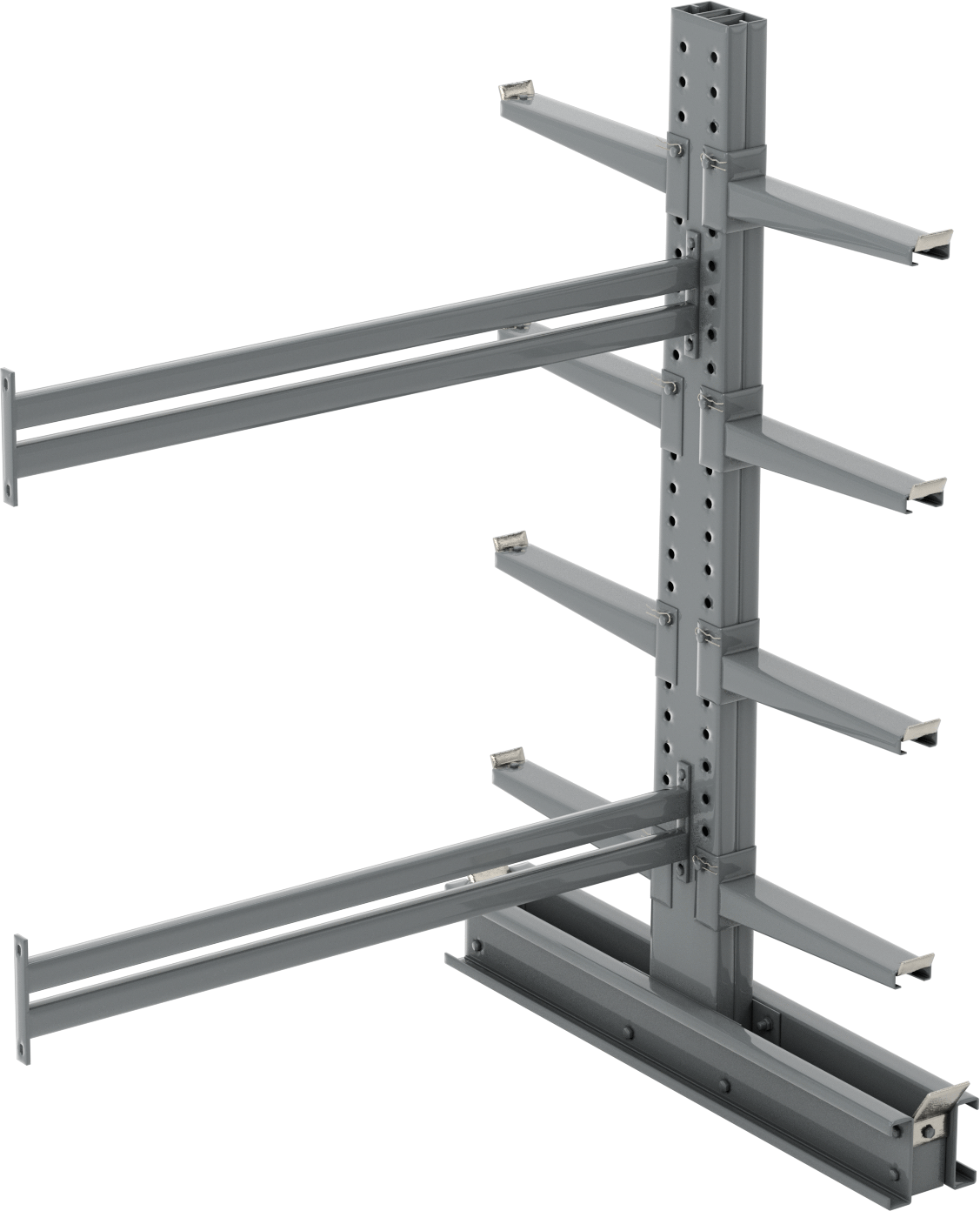 Ek Ünite, İki Kullanılabilir Yüz, 82“ x 96” x 65" Ekstra Ağır Hizmet Tipi Boru Rafı