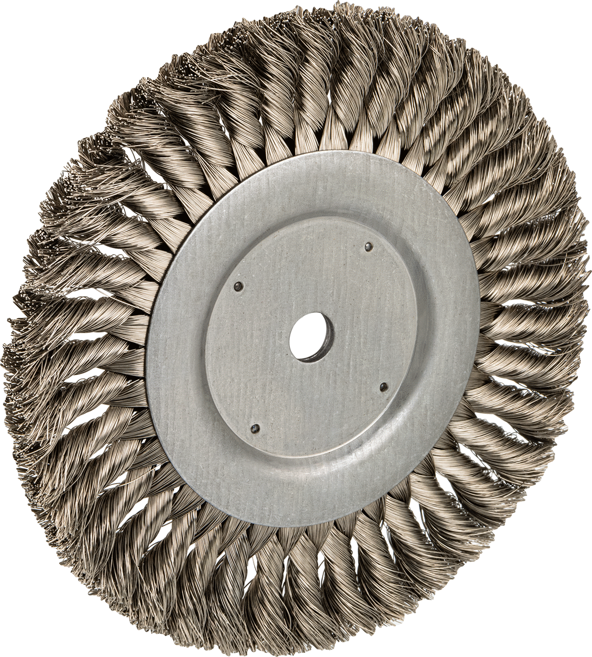 Güçlü Temizleyici Paslanmaz Çelik Tekerlek Fırçası, CNC için, 8“ Çap 5/8” Kalınlıkta Fırça, 0,012 inç Çap Kıllar